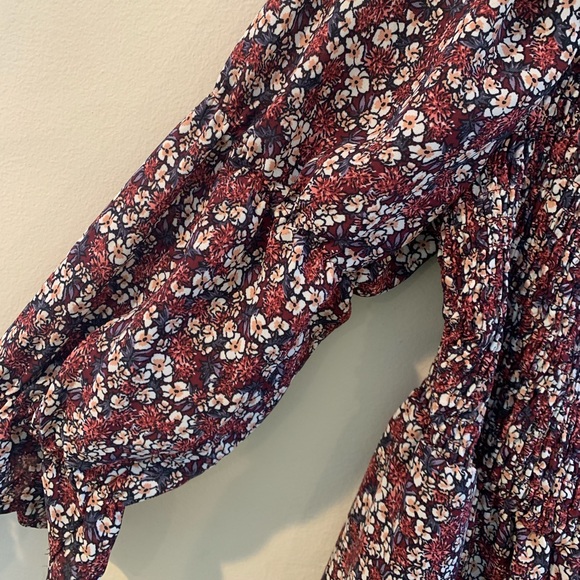 AUW Floral dress with Ruched top and lined bottom - Picture 4 of 7